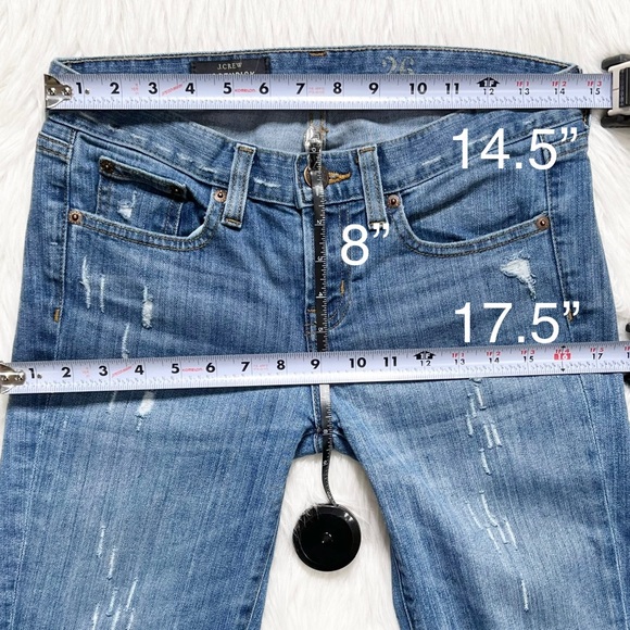 J. Crew Distressed Razor Frayed Toothpick Skinny Jeans - Picture 9 of 10